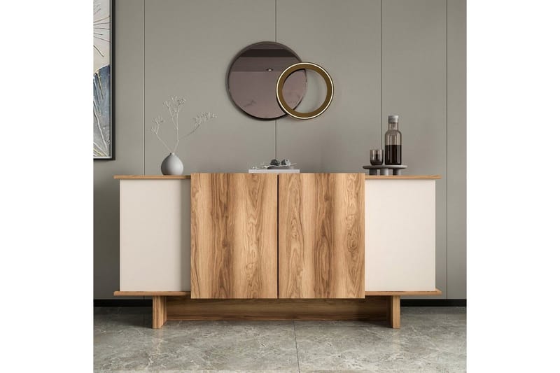 Konsoll Diannare Sand / Valnøtt - Sand / Valnøtt - Møbler - Bord - Avlastningsbord & sidobord - Konsollbord & gangbord