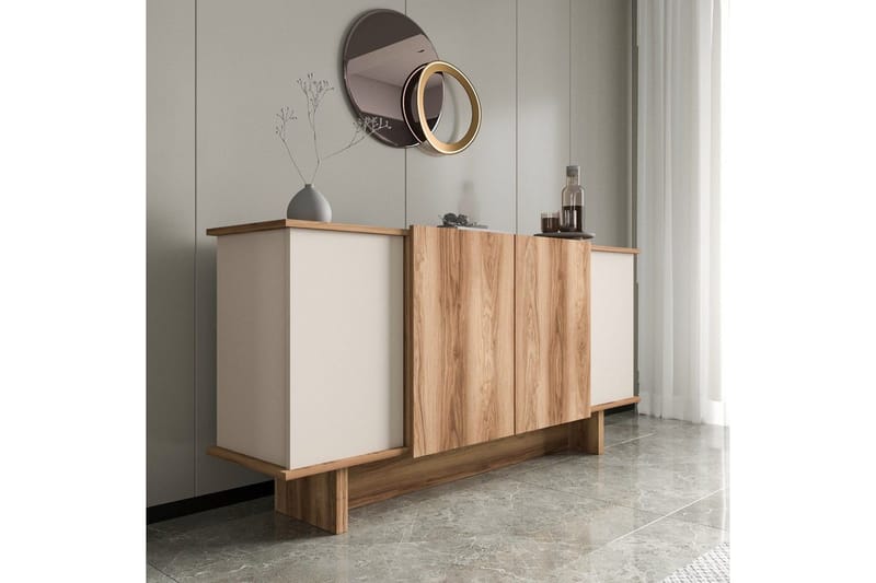 Konsoll Diannare Sand / Valnøtt - Sand / Valnøtt - Møbler - Bord - Avlastningsbord & sidobord - Konsollbord & gangbord