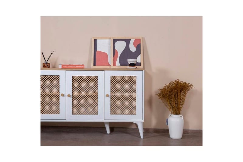 Konsoll Goose Hvit / Eik - Hvit / Eik - Møbler - Bord - Avlastningsbord & sidobord - Konsollbord & gangbord