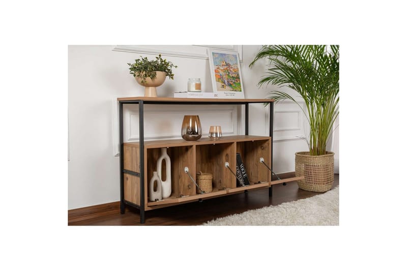 Konsoll Hemani Atlantic Furu Svart - Atlantic Furu Svart - Møbler - Bord - Avlastningsbord & sidobord - Konsollbord & gangbord