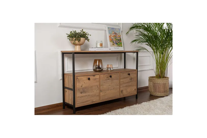 Konsoll Hemani Atlantic Furu Svart - Atlantic Furu Svart - Møbler - Bord - Avlastningsbord & sidobord - Konsollbord & gangbord