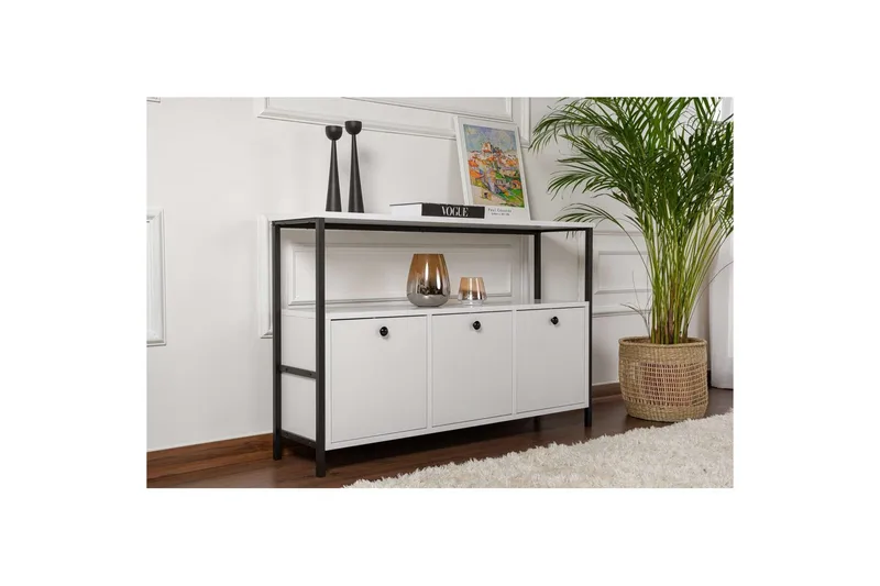 Konsoll Hemani Hvit Sort - Hvit Sort - Møbler - Bord - Avlastningsbord & sidobord - Konsollbord & gangbord