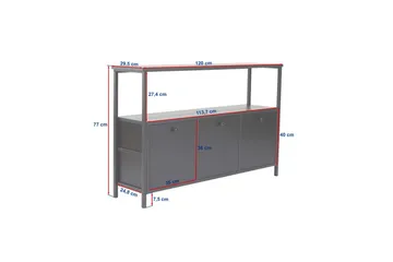 Konsoll Hemani Tre Svart Svart - Tre Svart Svart - Møbler - Bord - Avlastningsbord & sidobord - Konsollbord & gangbord