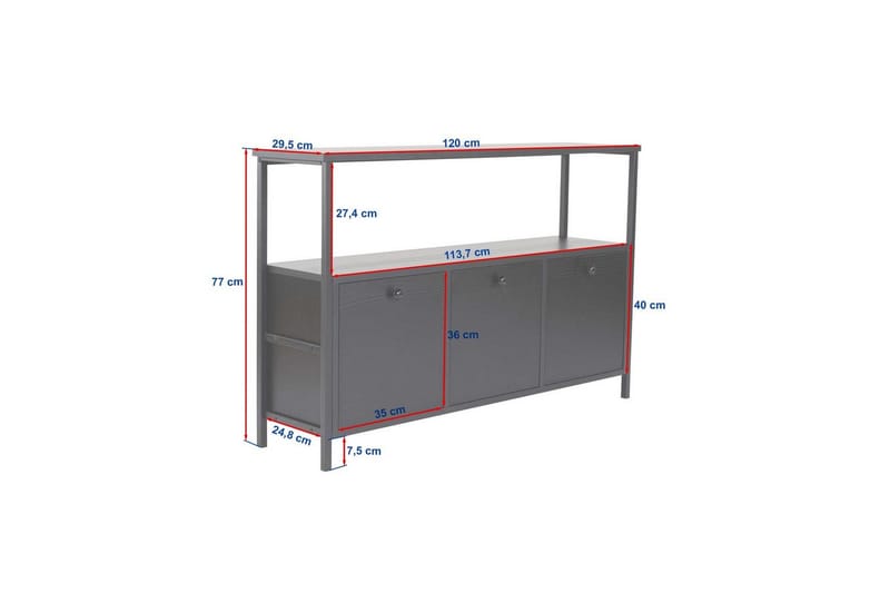 Konsoll Hemani Tre Svart Svart - Tre Svart Svart - Møbler - Bord - Avlastningsbord & sidobord - Konsollbord & gangbord