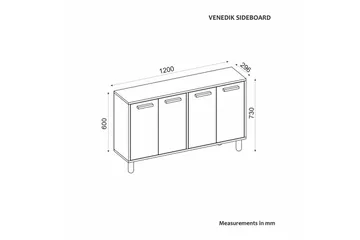 Konsoll Hungirr Sudamaleik / Hvit - Sudamaleik / Hvit - Møbler - Bord - Avlastningsbord & sidobord - Konsollbord & gangbord