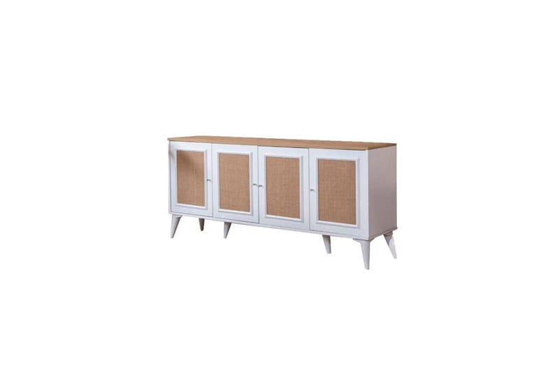 Konsoll Jatinder Hvit / Eik - Mellomfarget tre/Hvit - Møbler - Bord - Avlastningsbord & sidobord - Konsollbord & gangbord