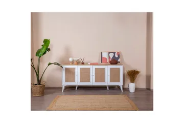 Konsoll Jatinder Hvit / Eik - Mellomfarget tre/Hvit - Møbler - Bord - Avlastningsbord & sidobord - Konsollbord & gangbord