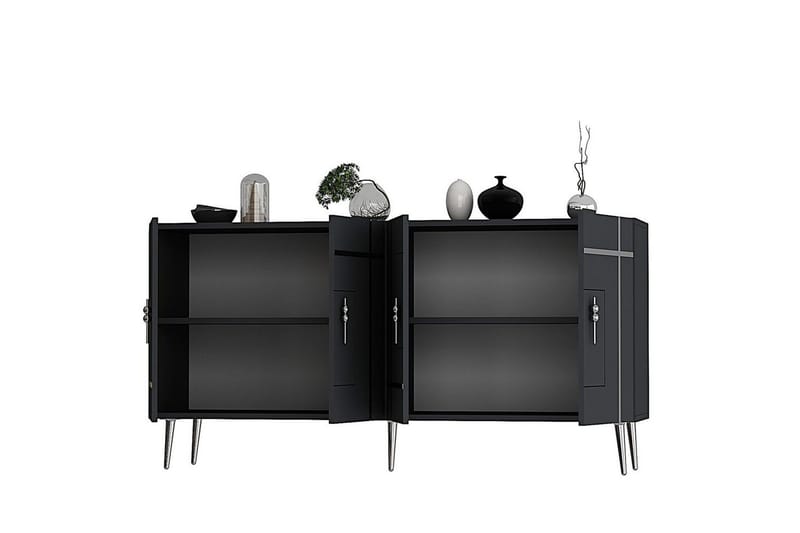 Konsoll Linje Antrasitt / Sølv - Antrasitt / Sølv - Møbler - Bord - Avlastningsbord & sidobord - Konsollbord & gangbord