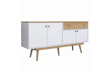 Konsoll Miraenis Valnøtt / Hvit - Mørkebrun/Hvit - Møbler - Bord - Avlastningsbord & sidobord - Konsollbord & gangbord