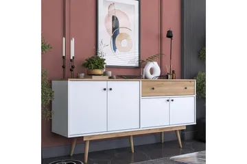 Konsoll Miraenis Valnøtt / Hvit - Mørkebrun/Hvit - Møbler - Bord - Avlastningsbord & sidobord - Konsollbord & gangbord