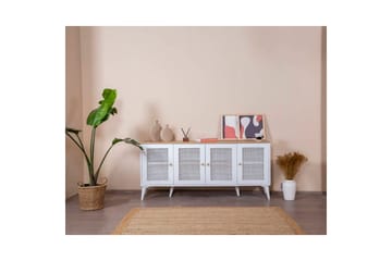 Konsoll Mjudi Hvit / Eik - Hvit / Eik - Møbler - Bord - Avlastningsbord & sidobord - Konsollbord & gangbord