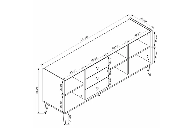 Konsoll Ralor Hvit - Hvit - Møbler - Bord - Avlastningsbord & sidobord - Konsollbord & gangbord