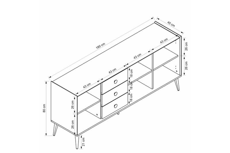 Konsoll Ralor Hvit - Hvit - Møbler - Bord - Avlastningsbord & sidobord - Konsollbord & gangbord