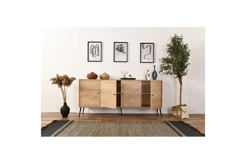 Konsoll Selougate Eik - Mellomfarget tre - Møbler - Bord - Avlastningsbord & sidobord - Konsollbord & gangbord