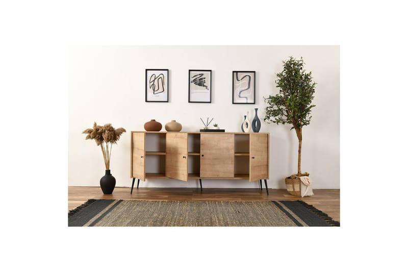 Konsoll Selougate Eik - Mellomfarget tre - Møbler - Bord - Avlastningsbord & sidobord - Konsollbord & gangbord