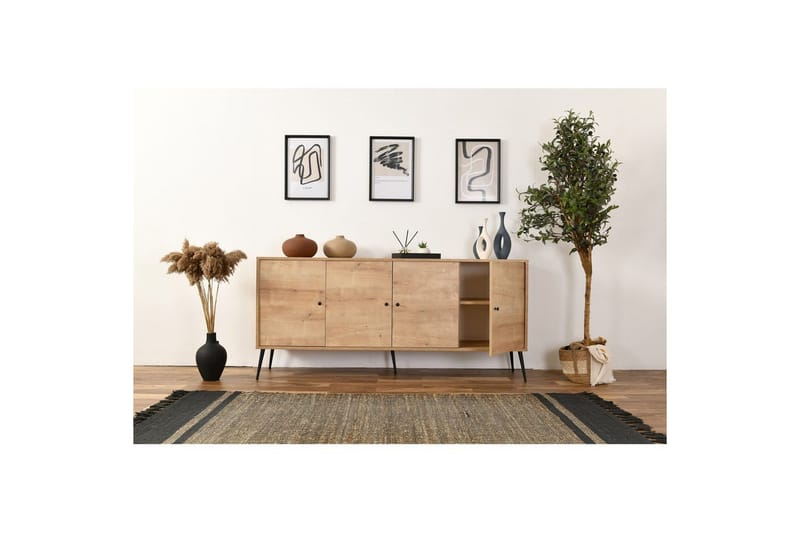 Konsoll Selougate Eik - Mellomfarget tre - Møbler - Bord - Avlastningsbord & sidobord - Konsollbord & gangbord