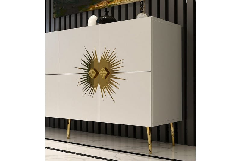 Konsoll Tari Hvit / Gull - Hvit / Gull - Møbler - Bord - Avlastningsbord & sidobord - Konsollbord & gangbord