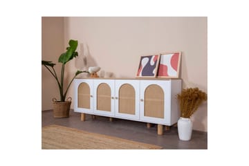 Konsoll Terra Hvit / Eik - Mellomfarget tre/Hvit - Møbler - Bord - Avlastningsbord & sidobord - Konsollbord & gangbord