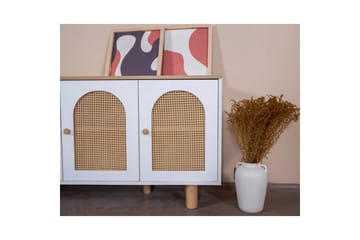 Konsoll Terra Hvit / Eik - Mellomfarget tre/Hvit - Møbler - Bord - Avlastningsbord & sidobord - Konsollbord & gangbord