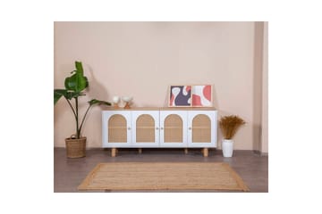 Konsoll Terra Hvit / Eik - Mellomfarget tre/Hvit - Møbler - Bord - Avlastningsbord & sidobord - Konsollbord & gangbord