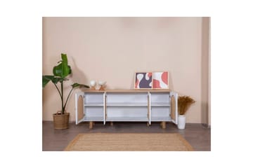 Konsoll Terra Hvit / Eik - Mellomfarget tre/Hvit - Møbler - Bord - Avlastningsbord & sidobord - Konsollbord & gangbord