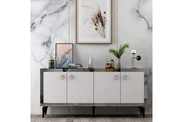 Konsoll Petrolla Svart Marmor / Hvit / Sølv - Svart Marmor / Hvit / Sølv - Møbler - Bord - Avlastningsbord & sidobord - Konsollbord & gangbord