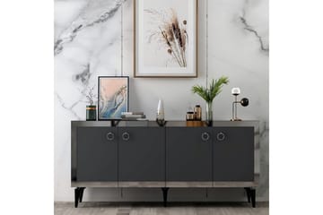 Konsoll Petrolla Svart Marmor / Antrasitt / Sølv - Svart Marmor / Antrasitt / Sølv - Møbler - Bord - Avlastningsbord & sidobord - Konsollbord & gangbord