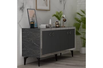 Konsoll Petrolla Svart Marmor / Antrasitt / Sølv - Svart Marmor / Antrasitt / Sølv - Møbler - Bord - Avlastningsbord & sidobord - Konsollbord & gangbord