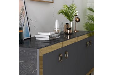 Konsoll Petrolla Svart Marmor / Antrasitt / Gull - Svart Marmor / Antrasitt / Gull - Møbler - Bord - Avlastningsbord & sidobord - Konsollbord & gangbord