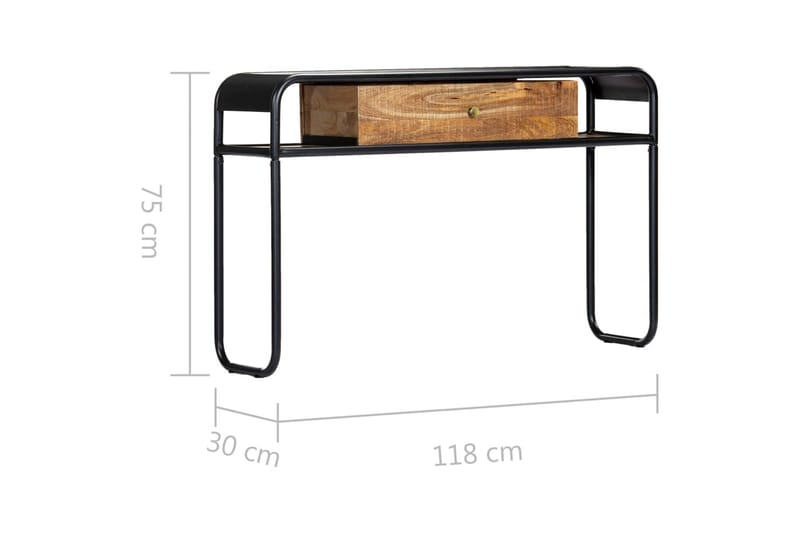 Konsollbord 118x30x75 cm heltre mango - Brun - Konsollbord & gangbord - Avlastningsbord & sidobord - Entreoppbevaring
