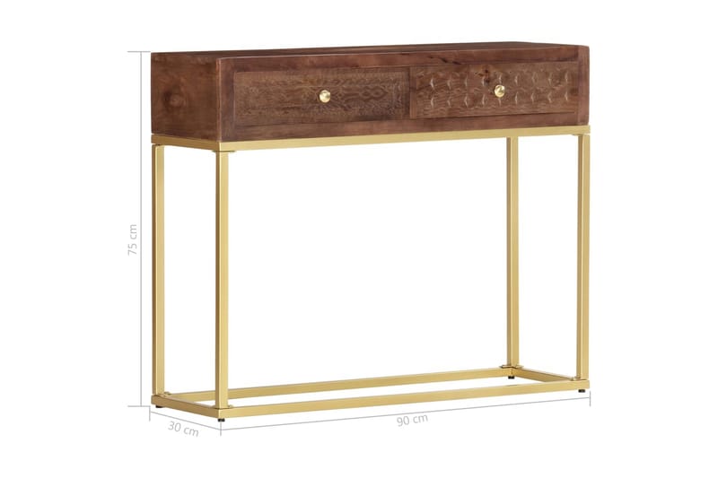 Konsollbord 90x30x75 cm heltre mango - Konsollbord & gangbord - Avlastningsbord & sidobord - Entreoppbevaring