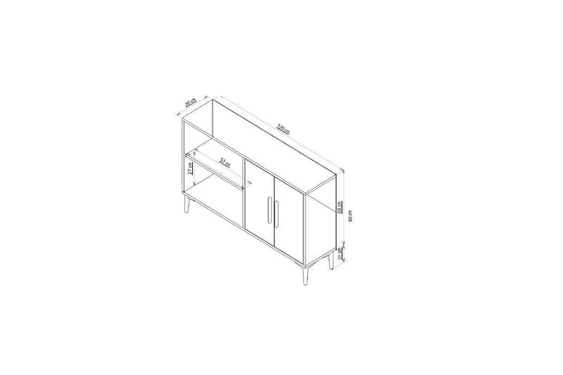 Konsollbord Ansel 120 cm - Eik - Konsollbord & gangbord - Avlastningsbord & sidobord - Entreoppbevaring