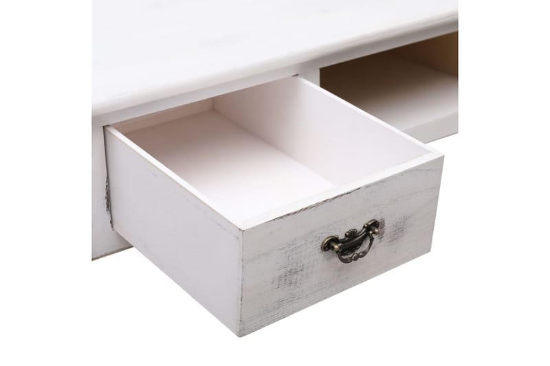 Konsollbord antikk hvit 110x45x76 cm tre - Hvit - Konsollbord & gangbord - Avlastningsbord & sidobord - Entreoppbevaring