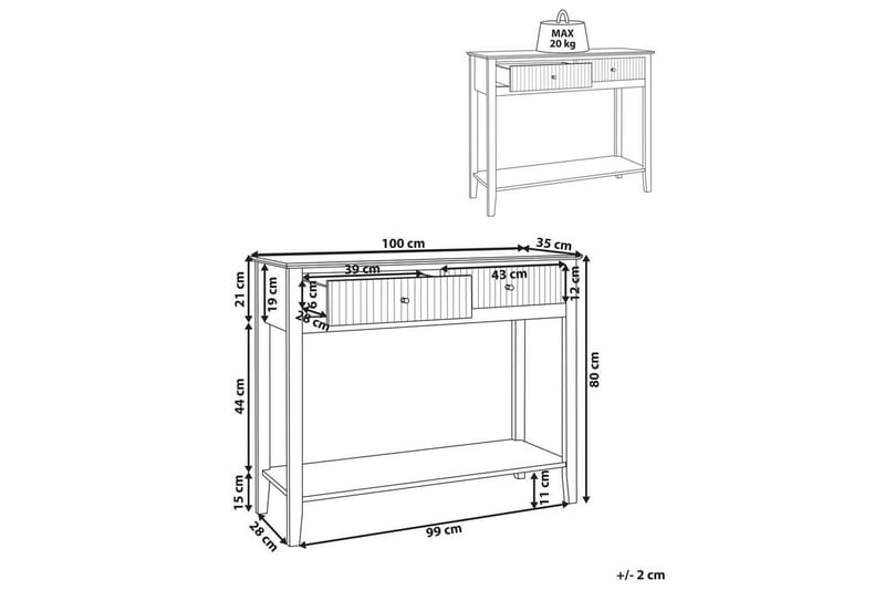 Konsollbord Assisi - Møbler - Bord - Avlastningsbord & sidobord - Konsollbord & gangbord