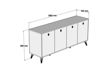 Konsollbord Athodna Konsollbord 180 cm Brun - Møbler - Bord - Avlastningsbord & sidobord - Konsollbord & gangbord