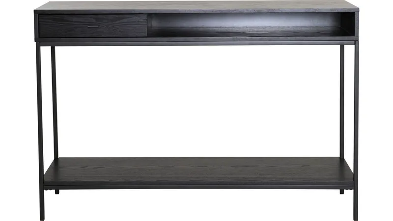 Konsollbord Eiknor - Svartlakkert askefiner - Møbler - Bord - Avlastningsbord & sidobord - Konsollbord & gangbord