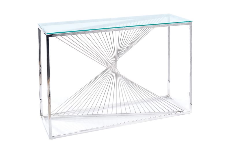 Konsollbord Eldur 120 cm - Transparent Glass/Sølv - Konsollbord & gangbord - Avlastningsbord & sidobord - Entreoppbevaring