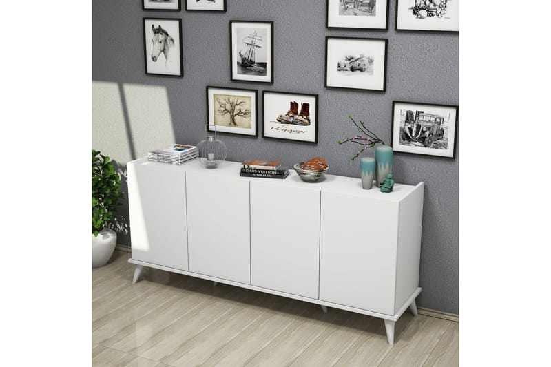 Konsollbord Elegaia 180 cm - Hvit - M�øbler - Bord - Avlastningsbord & sidobord - Konsollbord & gangbord
