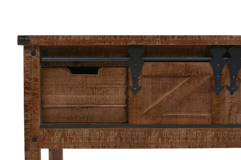 Konsollbord heltre gran 131x35,5x75 cm brun - Brun - Konsollbord & gangbord - Avlastningsbord & sidobord - Entreoppbevaring
