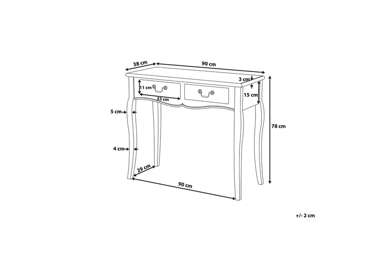 Konsollbord Klawock 90 cm - Svart - Konsollbord & gangbord - Avlastningsbord & sidobord - Entreoppbevaring