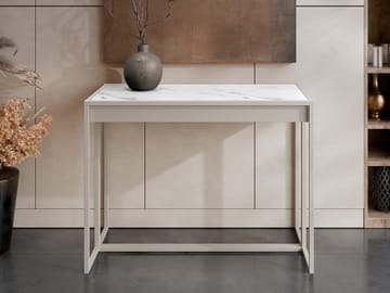konsollbord Konsollbord ARENO beige, hvit marmor - Møbler - Bord - Avlastningsbord & sidobord - Konsollbord & gangbord