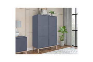 Konsollbord Loft24 Høyskap Pelle Grå/Wotan Eik Grå - Møbler - Bord - Avlastningsbord & sidobord - Konsollbord & gangbord