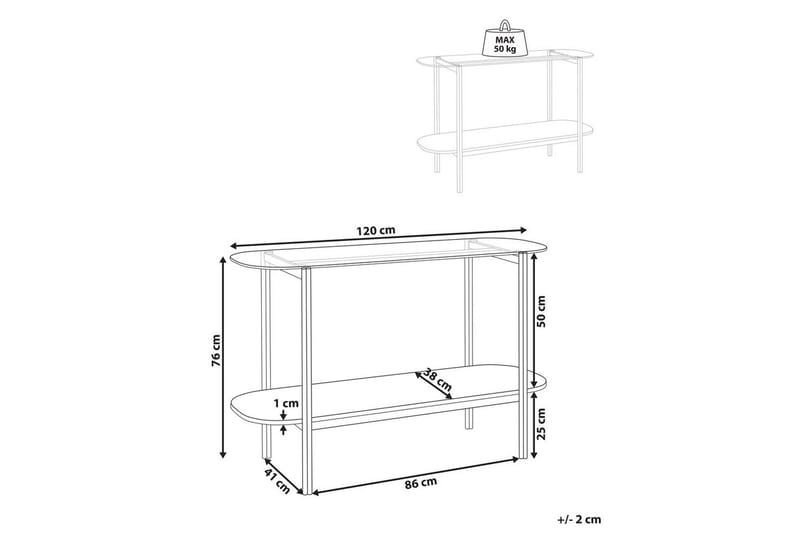 Konsollbord Lovell Sølv, lyst tre - Sølv, lyst tre - Møbler - Bord - Avlastningsbord & sidobord - Konsollbord & gangbord