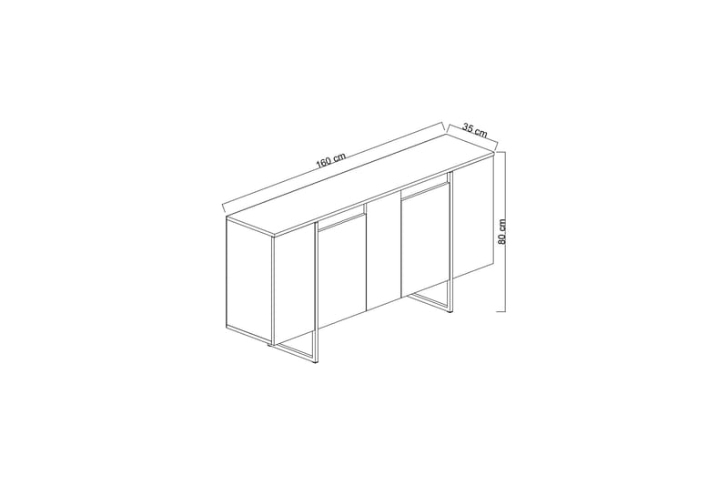 Konsollbord Luxe 160 cm - Brun/gull - Konsollbord & gangbord - Avlastningsbord & sidobord - Entreoppbevaring