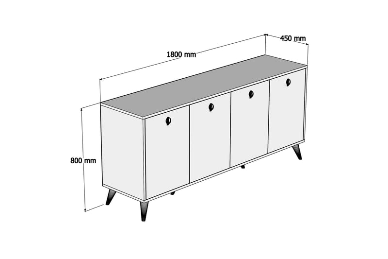 Konsollbord Mastara 180 cm - Mørkebrun - Konsollbord & gangbord - Avlastningsbord & sidobord - Entreoppbevaring