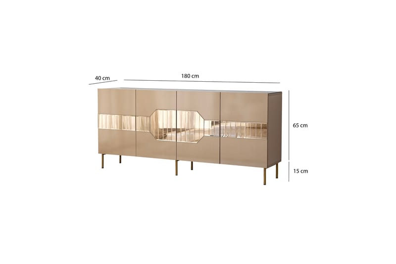 Konsollbord Milanda 180 cm - Bronse - Møbler - Bord - Avlastningsbord & sidobord - Konsollbord & gangbord