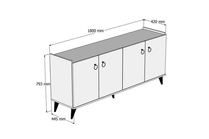 Konsollbord Narula 180 cm - Brun - Konsollbord & gangbord - Avlastningsbord & sidobord - Entreoppbevaring