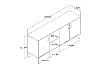 Konsollbord NO_BRAND Desgrar konsollbord 180x80 cm Brun - Møbler - Bord - Avlastningsbord & sidobord - Konsollbord & gangbord