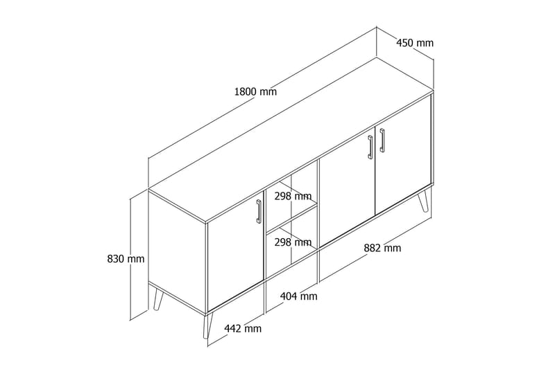 Konsollbord NO_BRAND Desgrar konsollbord 180x80 cm Brun - Møbler - Bord - Avlastningsbord & sidobord - Konsollbord & gangbord