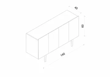 Konsollbord Nordure Capella (140 x 60 x 40 cm) Hvit - Hvit - Møbler - Bord - Avlastningsbord & sidobord - Konsollbord & gangbord